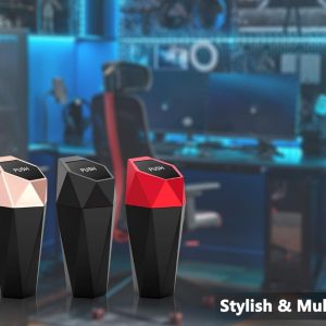 HOTOR Car Trash Can with Lid - 2 Pack, Car Accessories for Interior, Leakproof Vehicle Garbage Can with 30 Attached Trash Bags, Multipurpose Organizers and Storage for Home, Office, Black - Image 7