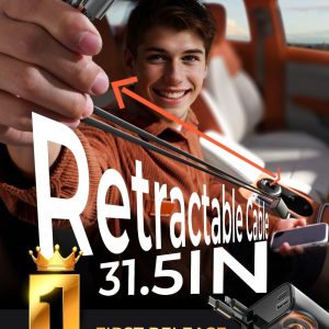 LISEN Retractable Car Charger, 69W Cars Adapter USB C Fast Charger, Car Accessories for Women Men, Christmas for Gifts for Dad Mom, Gifts for Women Men, for iPhone 17 Pro Max Air 16 15 14 13 Plus - Image 5