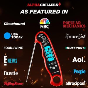Alpha Grillers Meat Thermometer Digital - Instant Read Food Thermometer for Cooking Grilling BBQ Accessories Kitchen Gadgets Stocking Stuffers for Men Christmas Gifts for Men White Elephant Gifts Him - Image 3