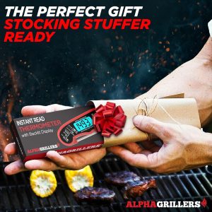 Alpha Grillers Meat Thermometer Digital - Instant Read Food Thermometer for Cooking Grilling BBQ Accessories Kitchen Gadgets Stocking Stuffers for Men Christmas Gifts for Men White Elephant Gifts Him - Image 8