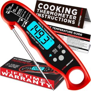 Alpha Grillers Meat Thermometer Digital - Instant Read Food Thermometer for Cooking Grilling BBQ Accessories Kitchen Gadgets Stocking Stuffers for Men Christmas Gifts for Men White Elephant Gifts Him - Image 4