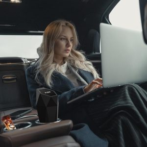 HOTOR Car Trash Can with Lid - 2 Pack, Car Accessories for Interior, Leakproof Vehicle Garbage Can with 30 Attached Trash Bags, Multipurpose Organizers and Storage for Home, Office, Black - Image 3