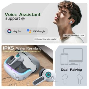 G07 Low Latency Gaming TWS Earphones Wireless Earbuds for Gamer Game Headsets Dual Pairing V5.4 ENC Noise Cancellation - Image 3