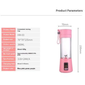 6 Blades Portable Mini Juicer - Image 3