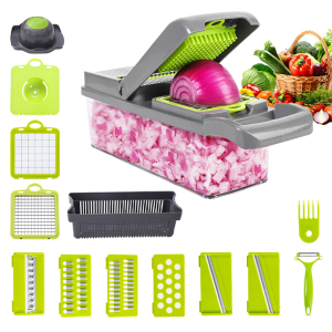 14 in 1 Food Cutter Veggie Onion Chopper Mandoline Slicer Multifunctional Vegetable Cutter - Image 3