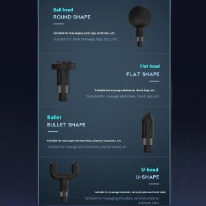 Massage Gun Deep Tissue, Portable Massage Gun with 4 Interchangeable Massage Heads for Deep Muscle Relief & Relaxation, 99 Touches, Best Gift (Gray) - Image 4