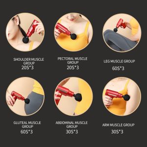 Massage Gun Deep Tissue, Portable Massage Gun with 4 Interchangeable Massage Heads for Deep Muscle Relief & Relaxation, 99 Touches, Best Gift (Gray) - Image 6